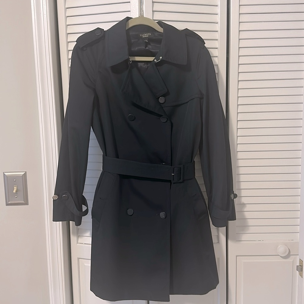Talbots Navy Blue Raincoat